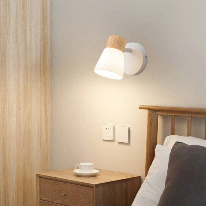 applique murale bois et blanc 1