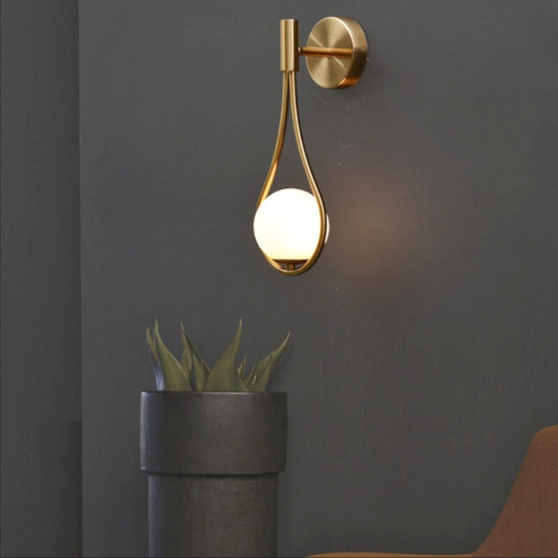 applique murale globe verre 