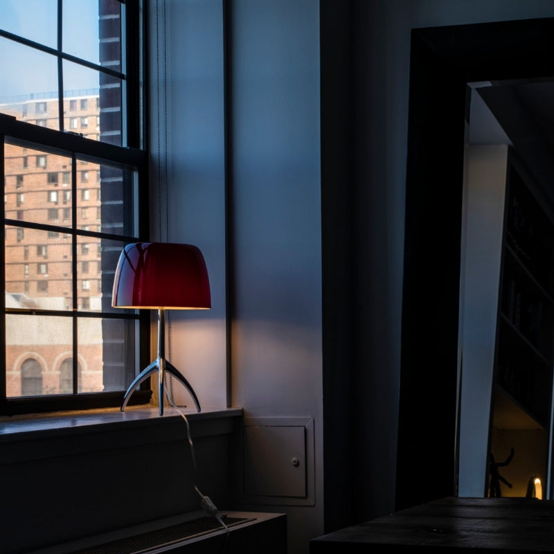 lampe a poser rouge