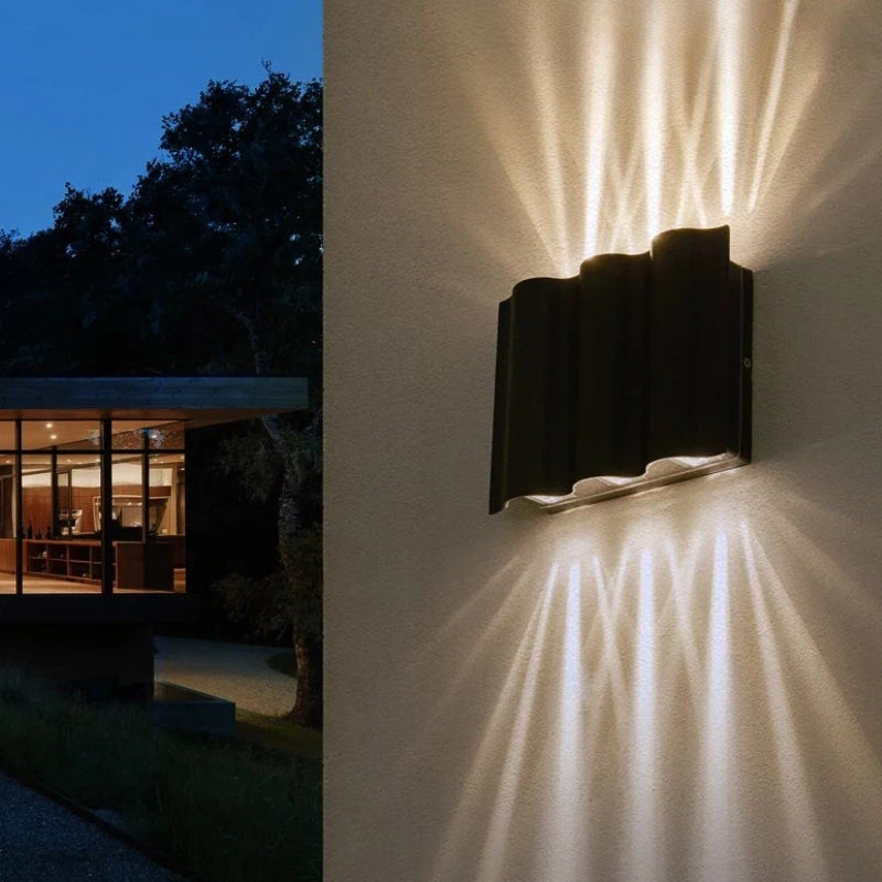 luminaire exterieur sur muret 1