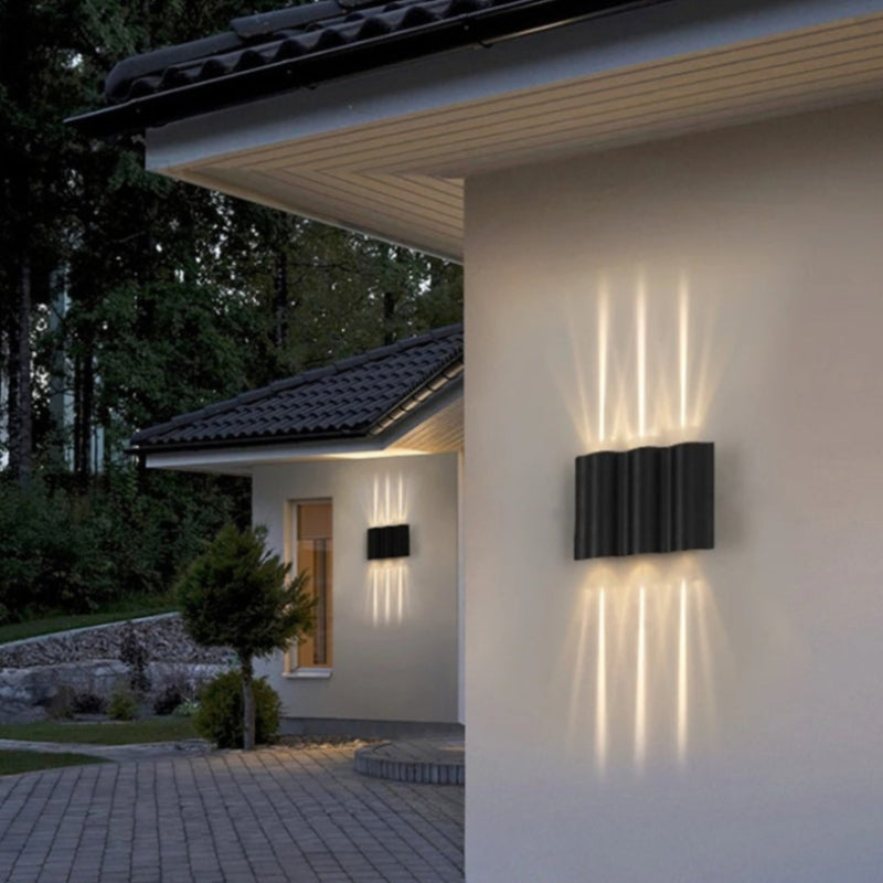 luminaire exterieur sur muret 