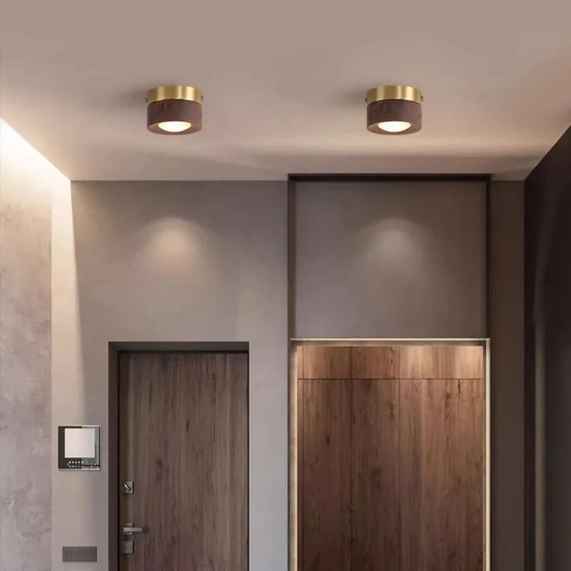 Plafonnier design bois