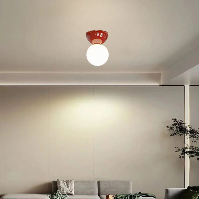 Plafonnier rouge6