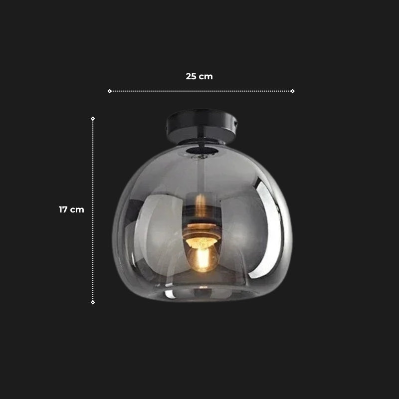 Plafonnier verre fumé 12