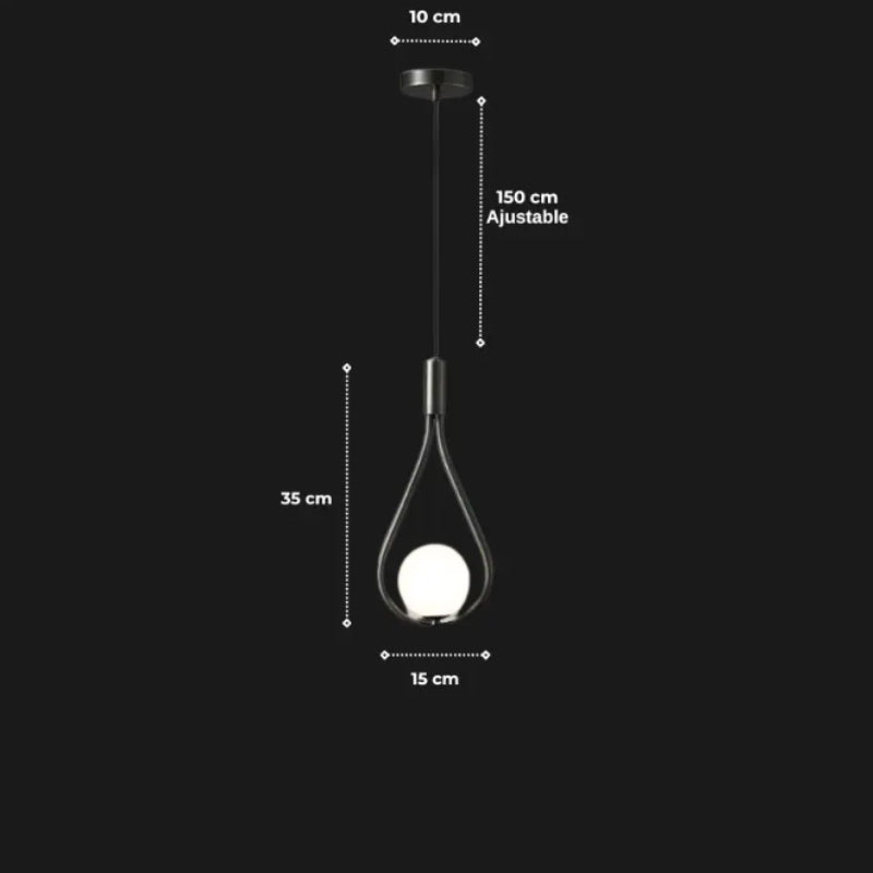 suspension boule blanche  7