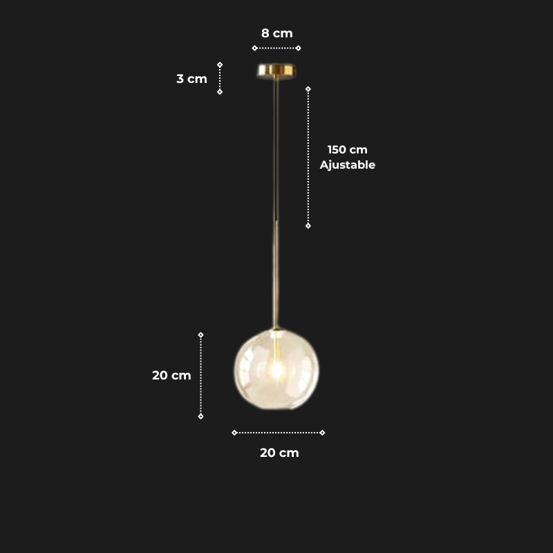suspension boule verre design 9