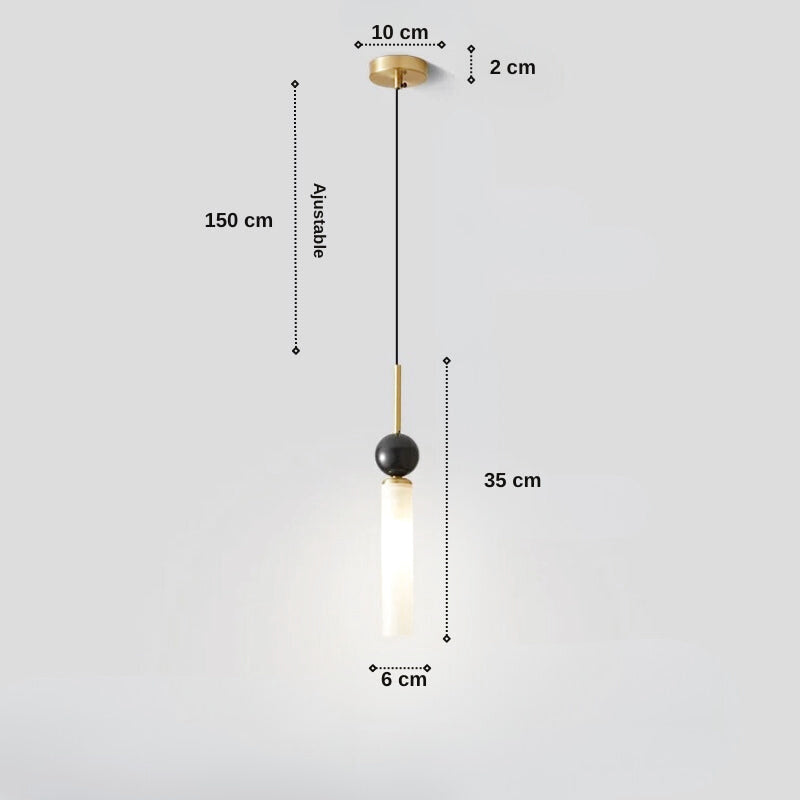 Suspension noir et cuivre 6